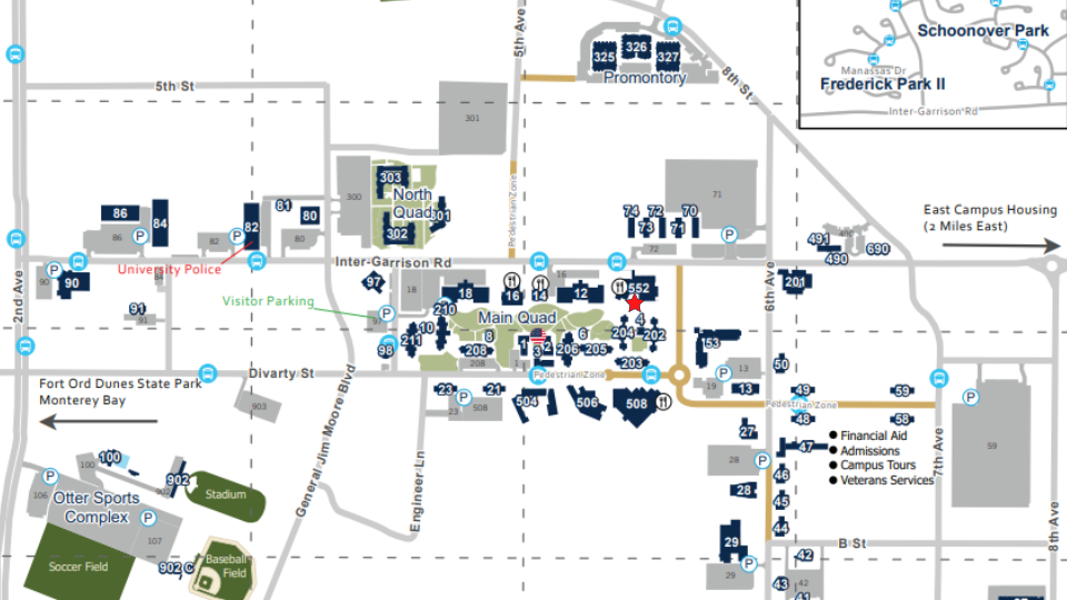 Campus Tours Map