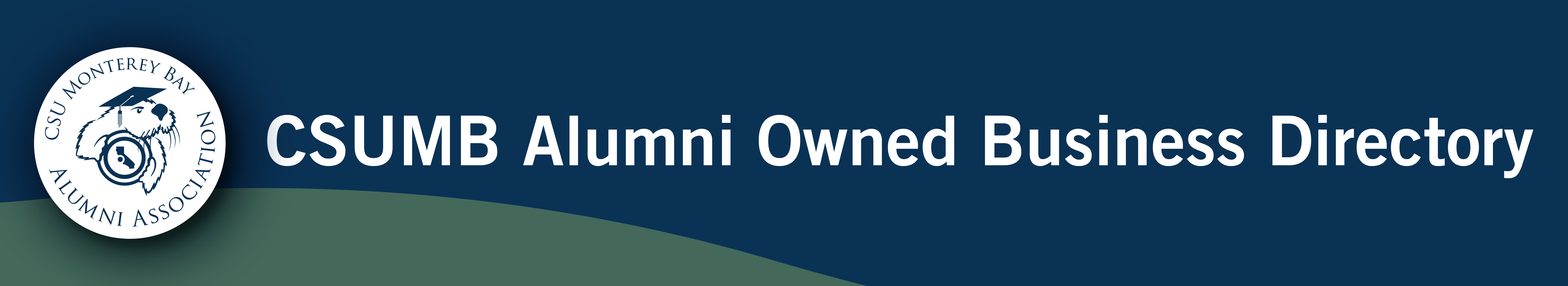 Banner text: CSUMB Alumni Owned Business Directory with Alumni Association Logo