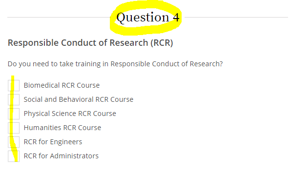 RCR training options (choose 1)