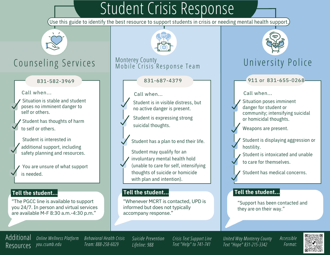Crisis guide for students