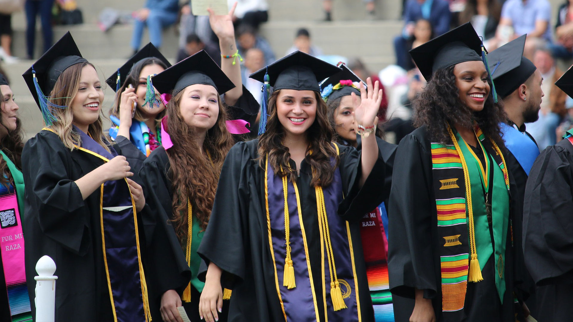 Photo: Diverse students at commencement