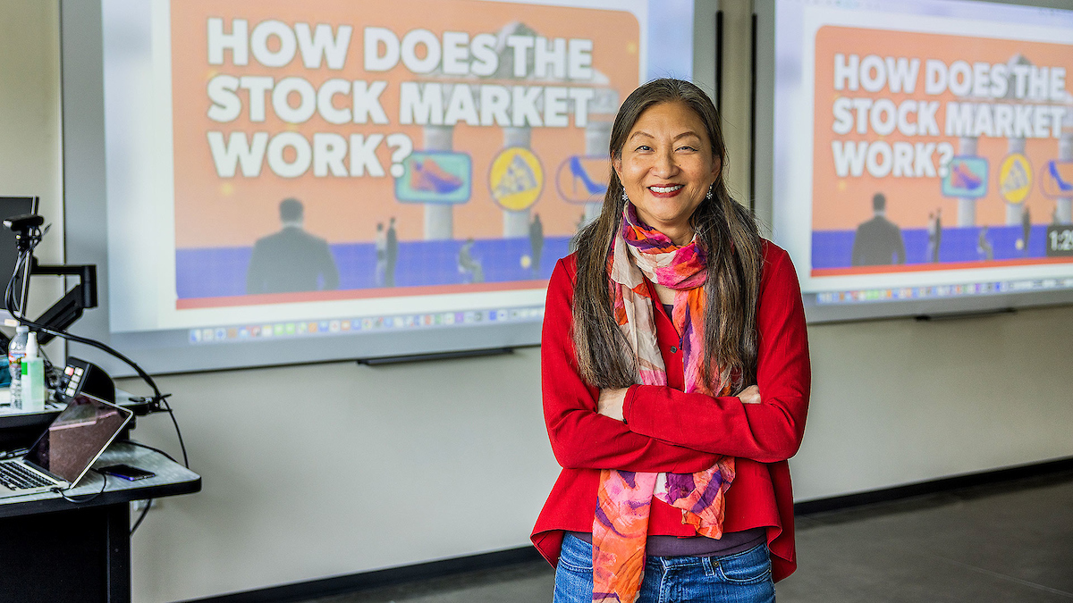 Jennifer Kuan with StockProf graphic