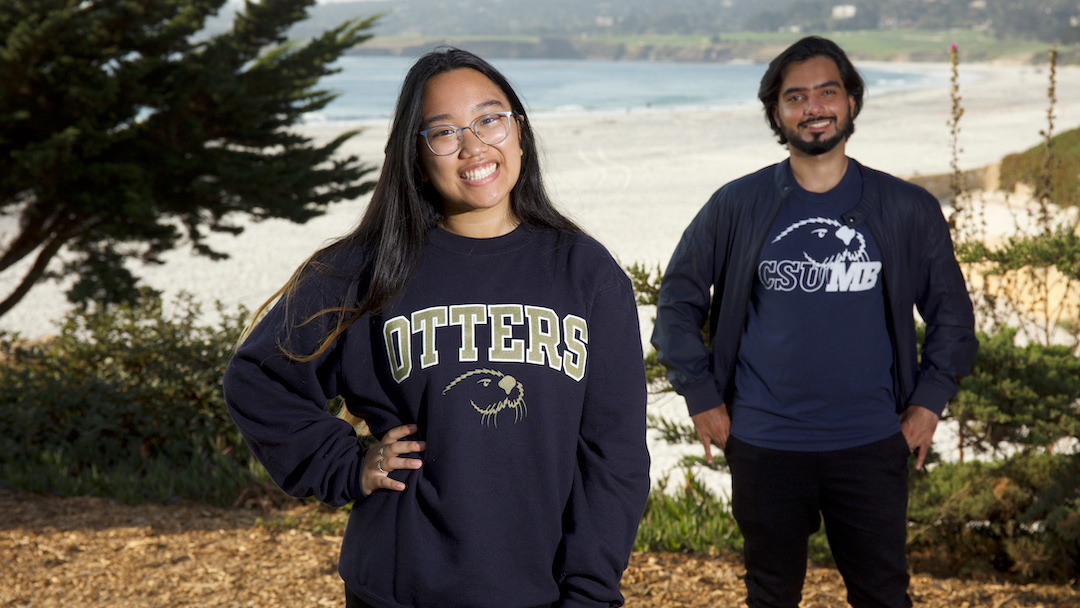 Two CSUMB students near the beach