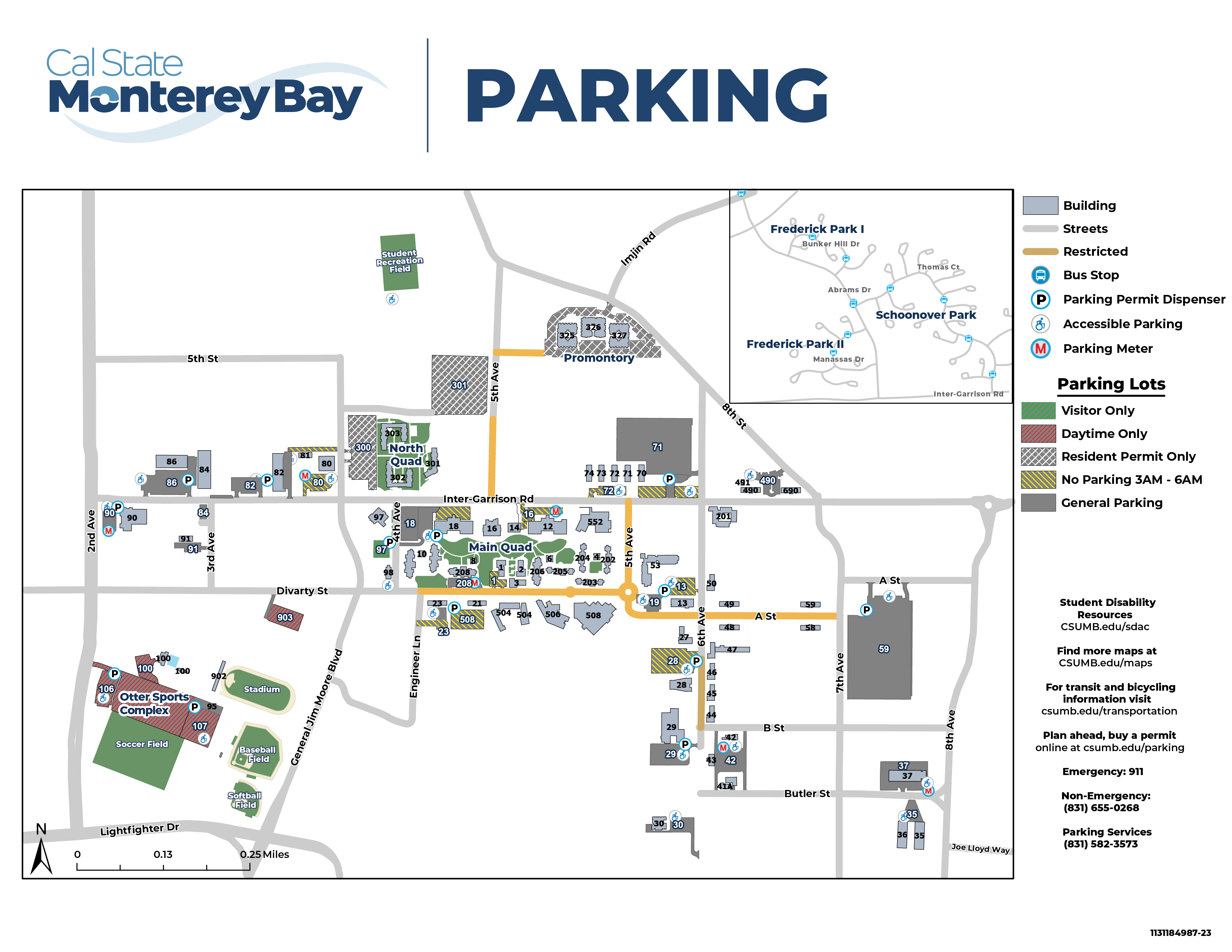 CSUMB Parking Map 2025