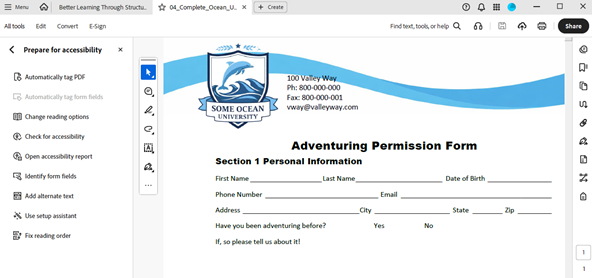 Acrobat Pro Main program screenshot. 