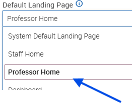 Default Landing page