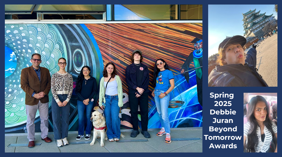 Spring 2025 Debbie Juran Beyond Tomorrow Awardees shown at CAHSS Mural