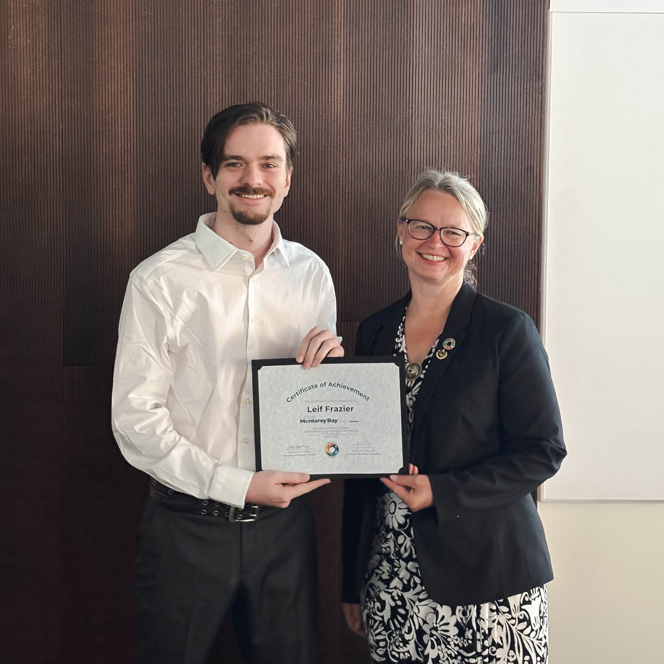 Faculty Member Maj Brit and Student