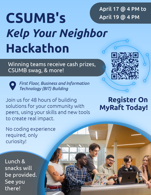 Kelp your Neighbor Hackathon flyer