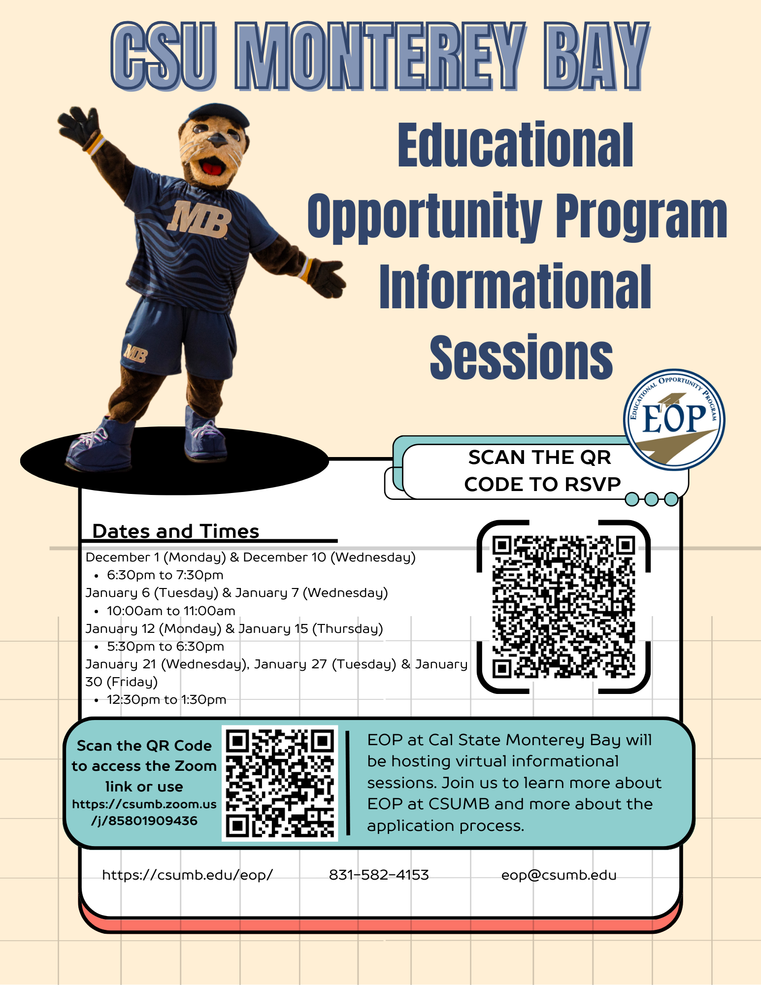 educational opportunity program - information session. Learn about eop at CSUMB, Fall 2025 eop at CSUMB