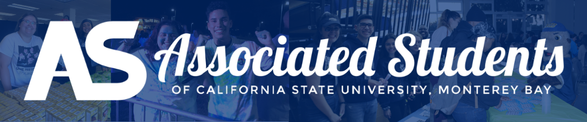 Associated Students banner of students and the title of associated students