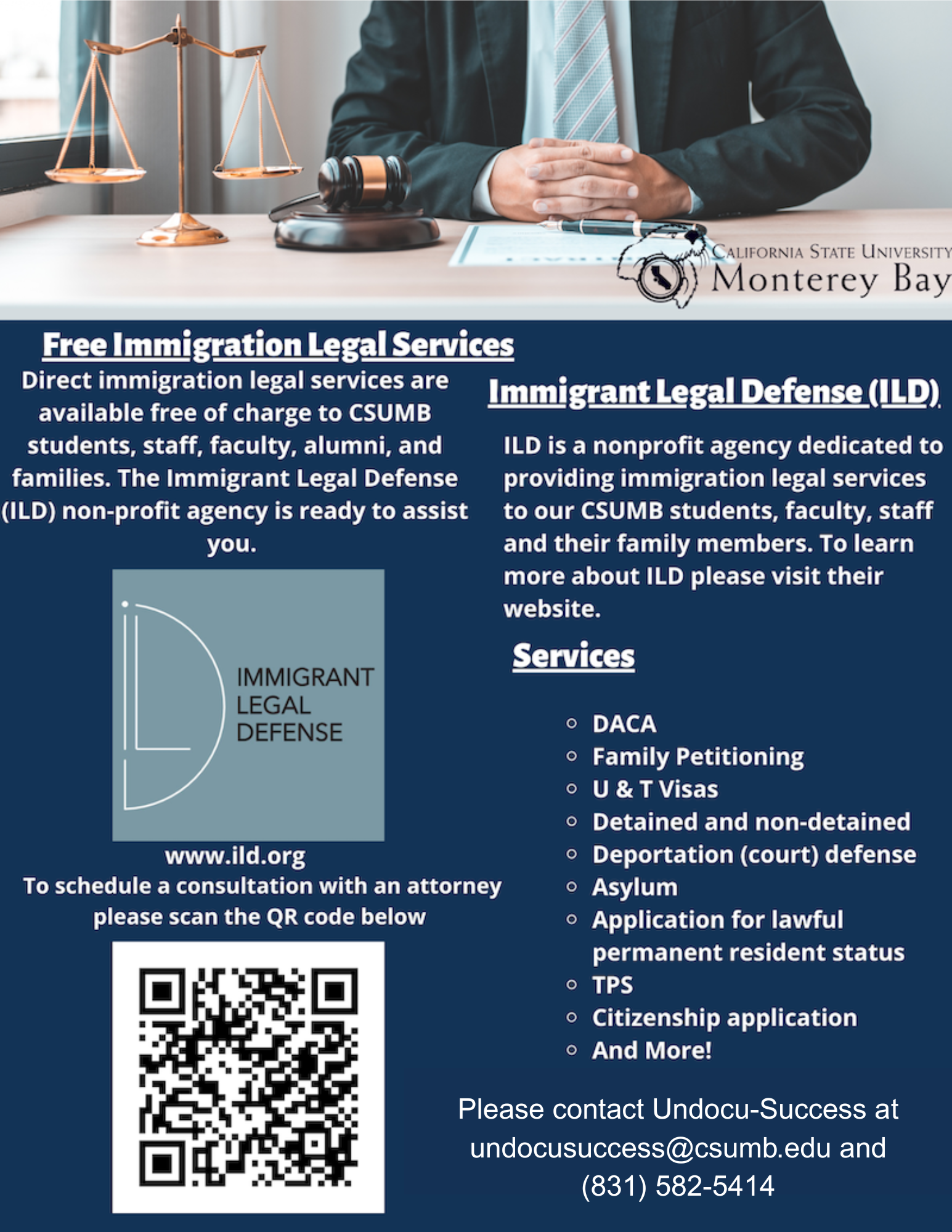 Immigration Legal Defense flyer