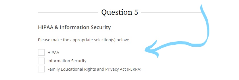 CITI Data Security Course Enrollment Question 5