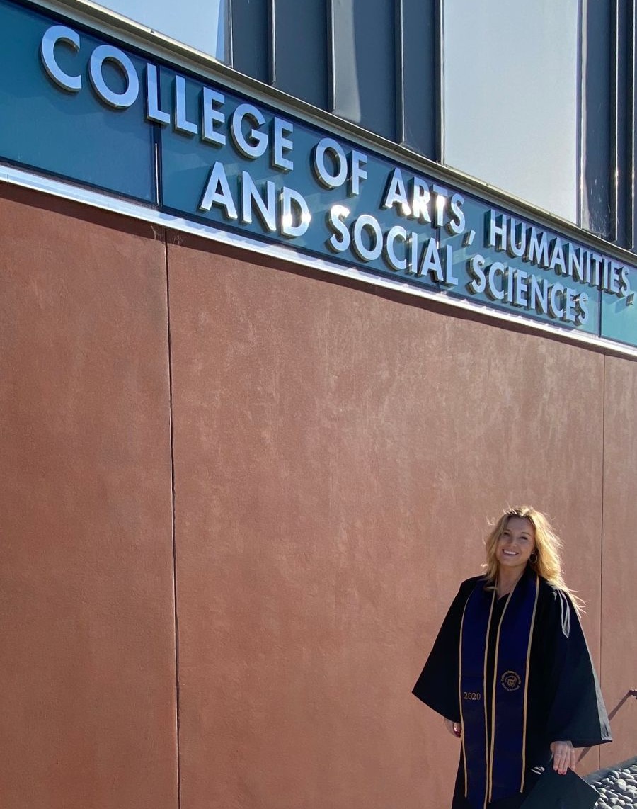Anna Lindberg in graduation gown