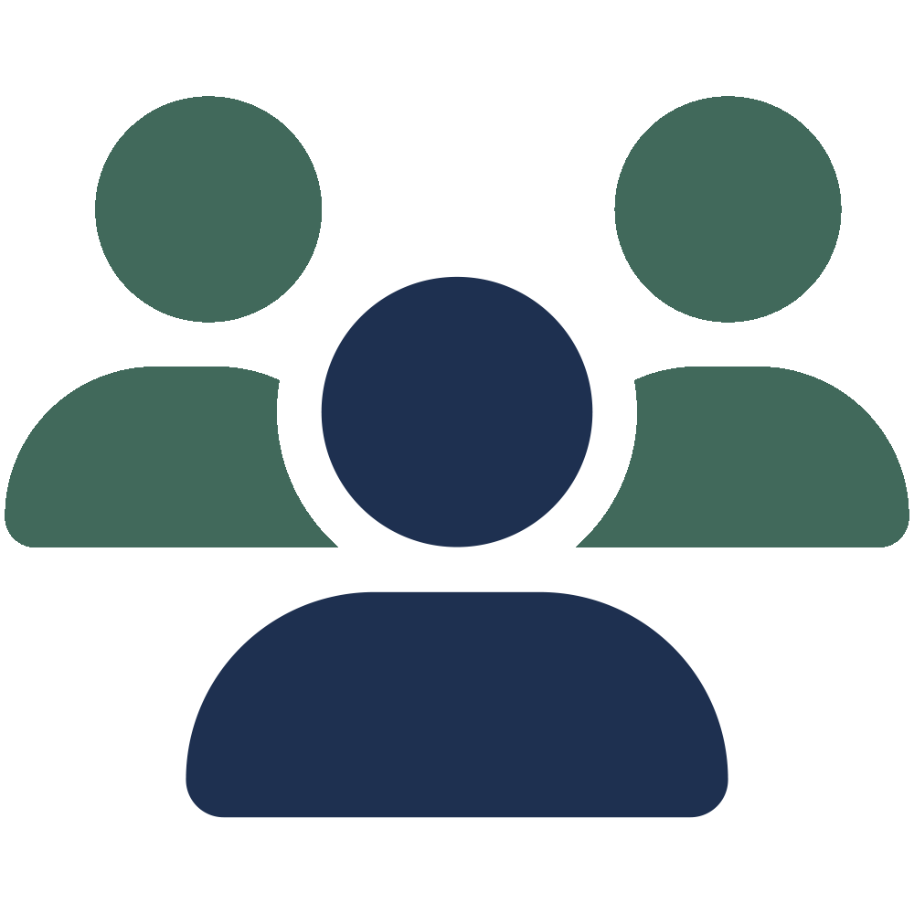 blue green icon - people