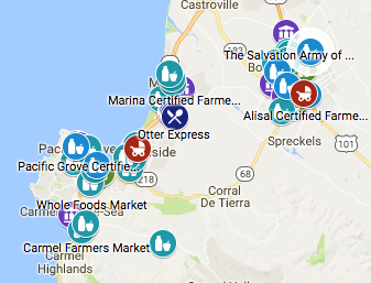 photo of the otter snacks map