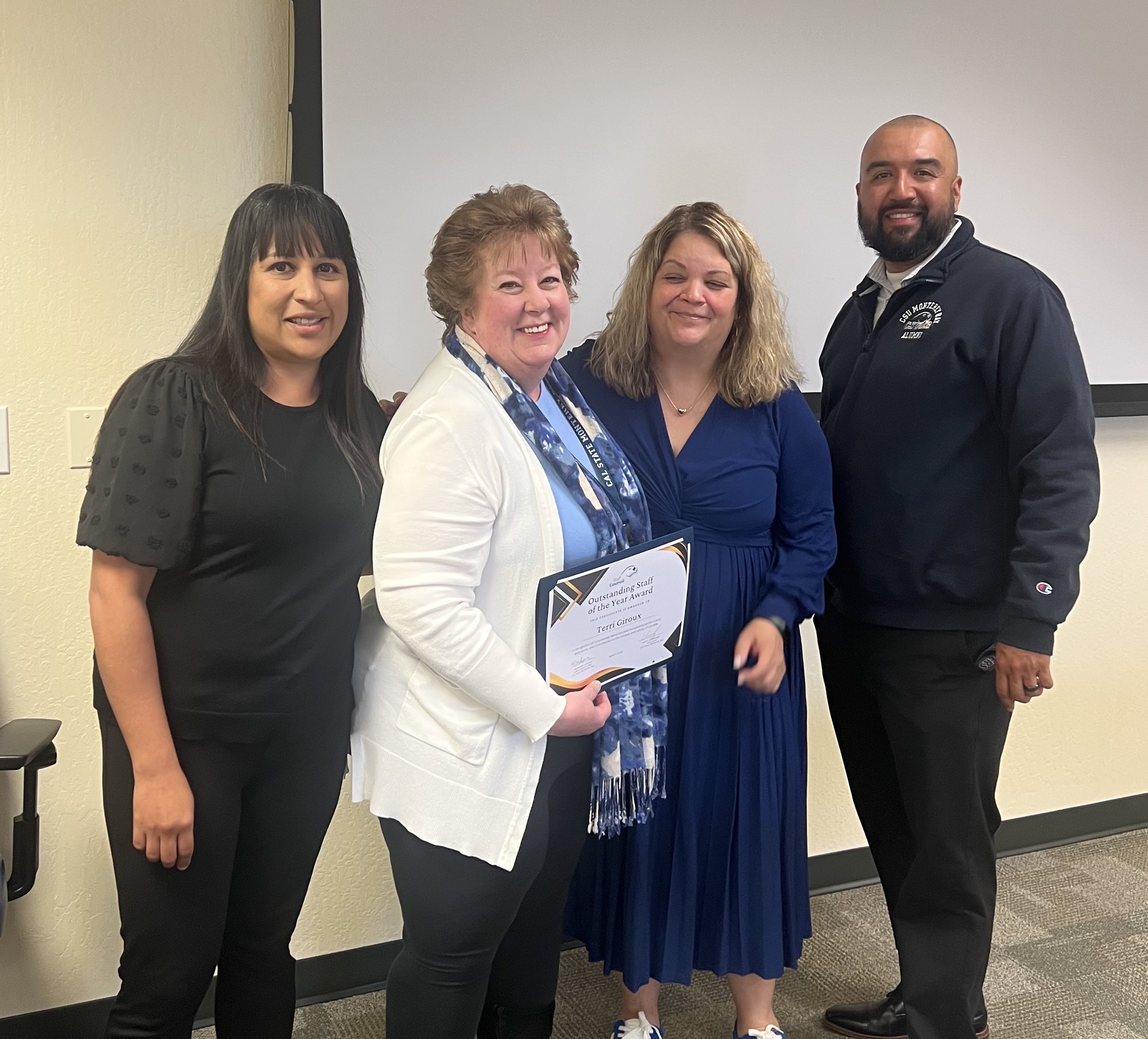 Terri Giroux accepting her award