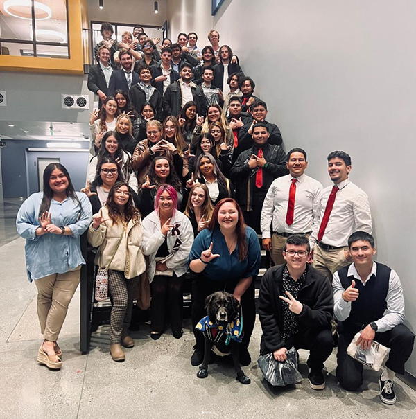 A group of greek life students