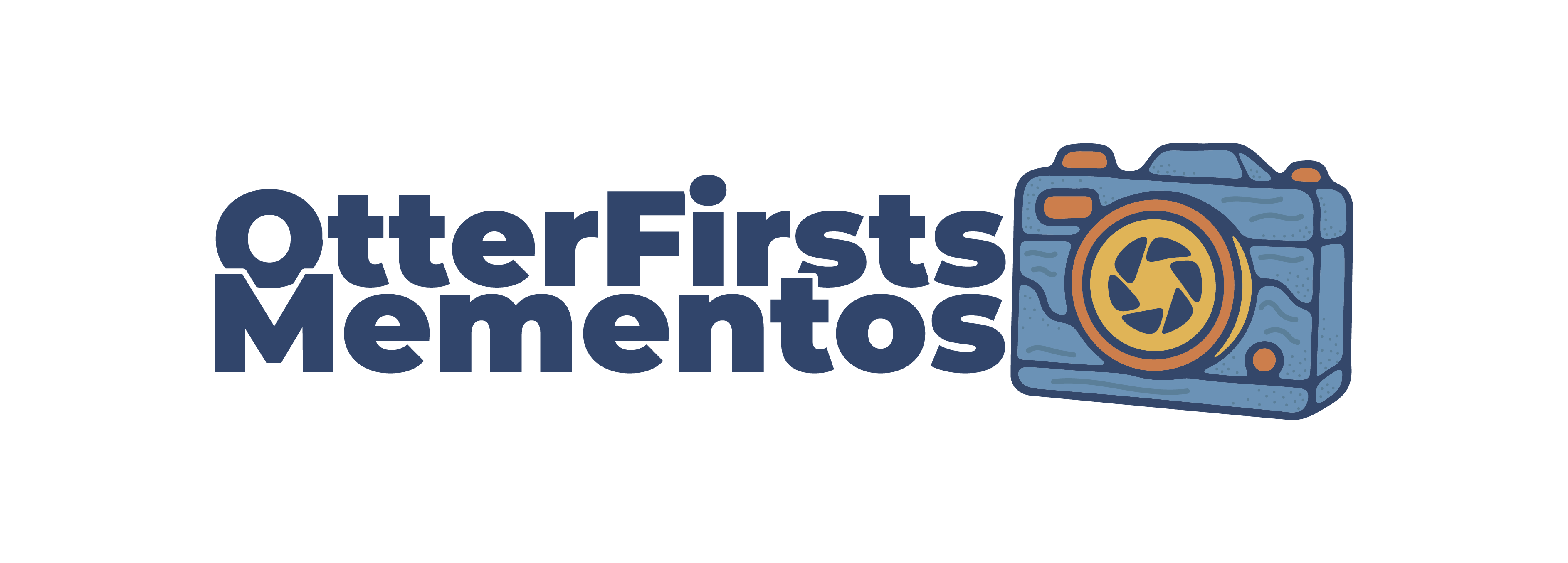 OtterFirst Mementos Logo with an camera graphic
