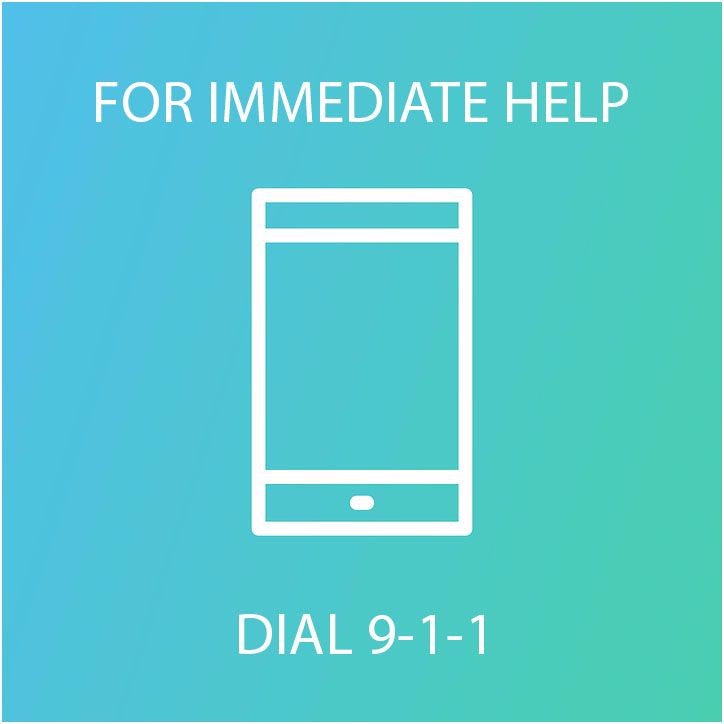 For immediate help dial 9-1-1