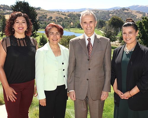 N. Gutierrez, CWD Honoree Anna Caballero, President E. Ochoa, and M.Trevino