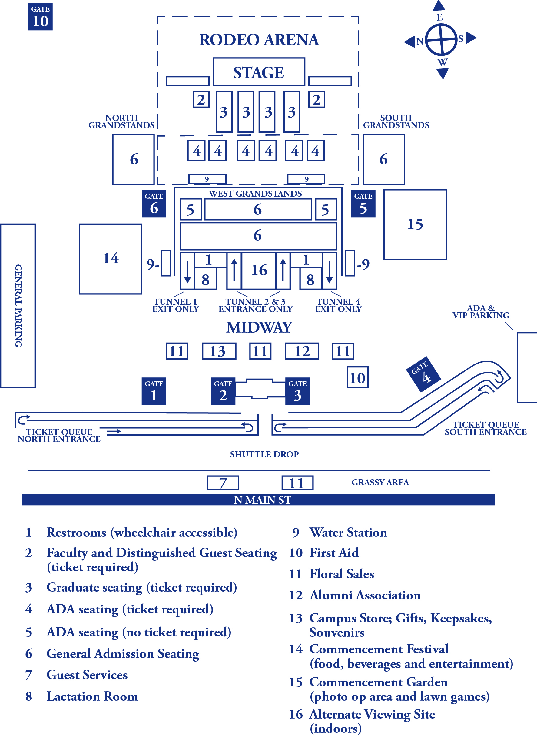 Commencement 2025 Map
