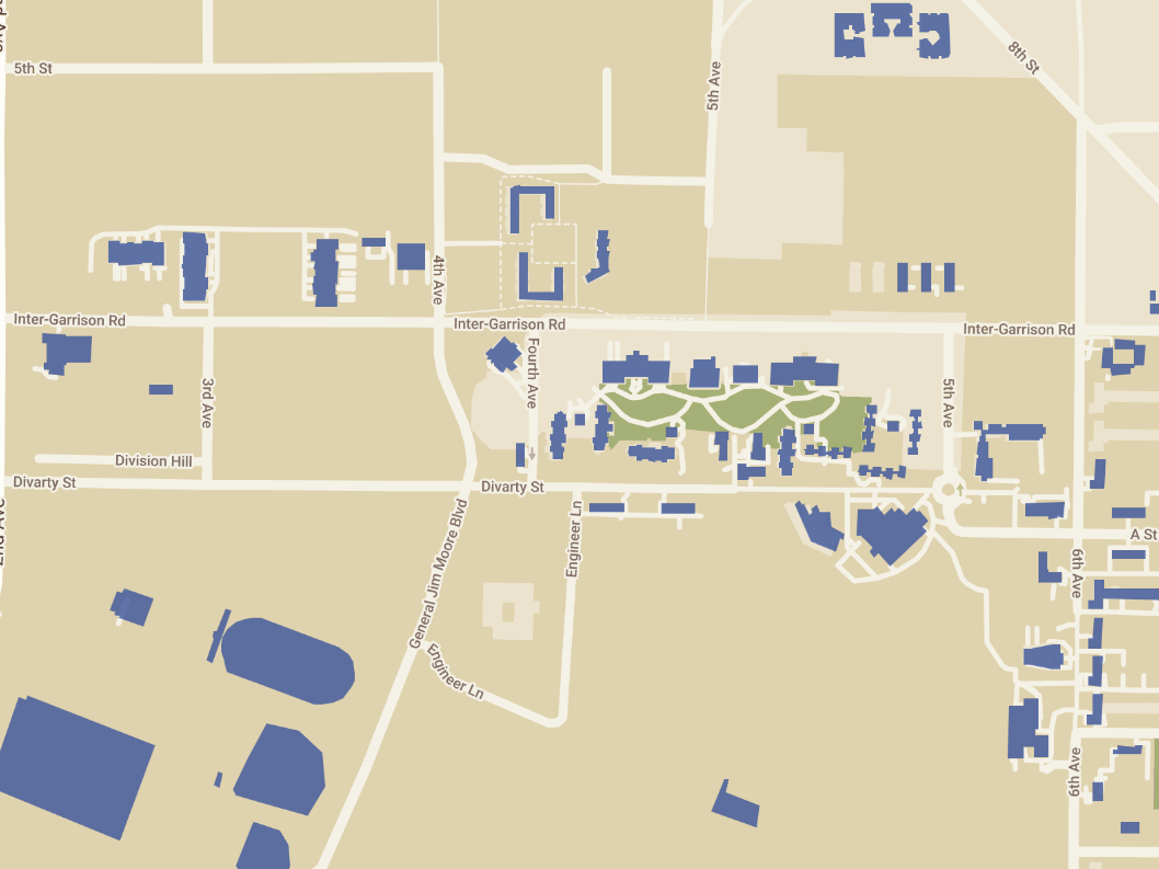 Top down view of campus map