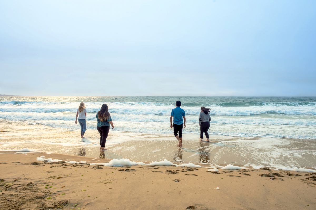 CSUMB students on the beach 1 mile from campus