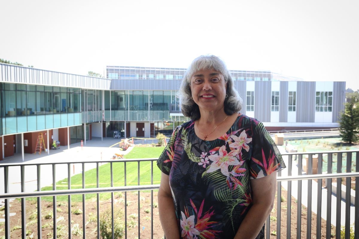 Reyola Carlisle at new liberal arts building