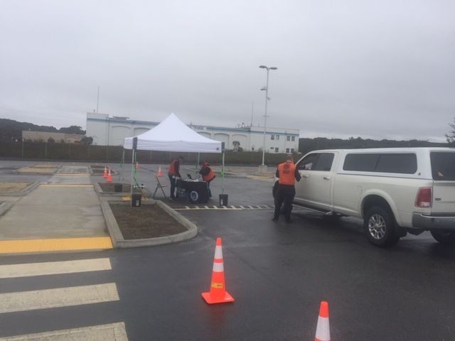 Monterey County Health Department workers at Lot 59