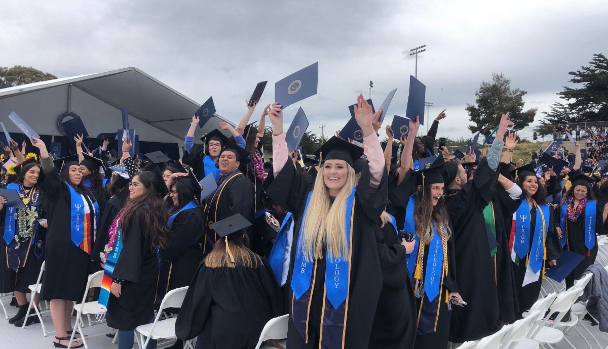 The CSUMB class of 2019 celebrates their graduation.