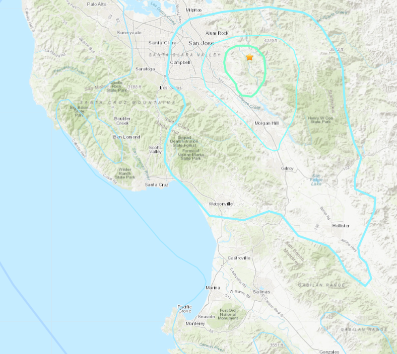 5.1 earthquake near San Jose