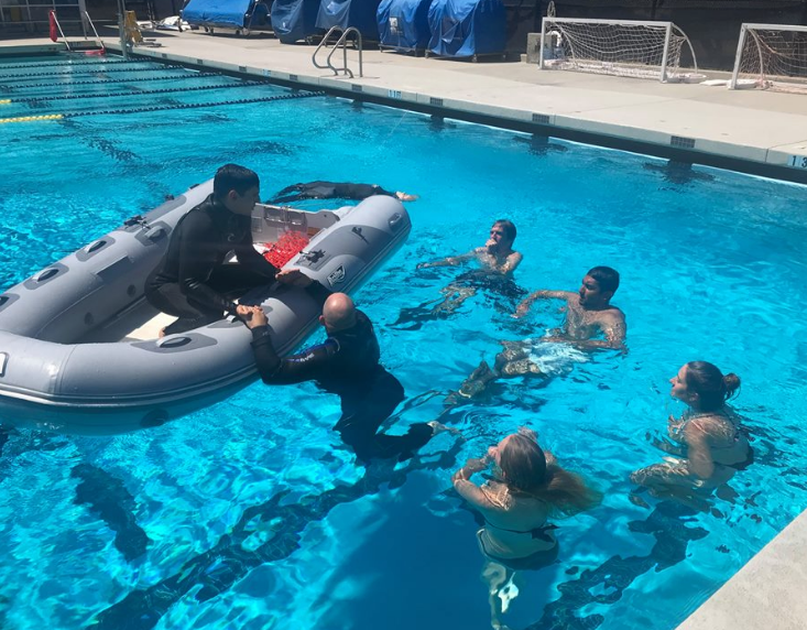 REU students learn the basics of boating operation and safety as part of their scientific boating workshop.