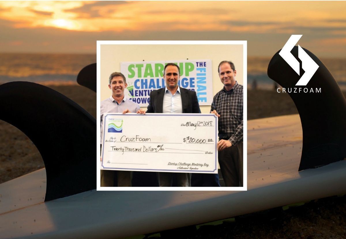 Cruz Foam took the top prize of $20K in the Venture division in 2018 and previously won $1,500 in the Student division in 2017.