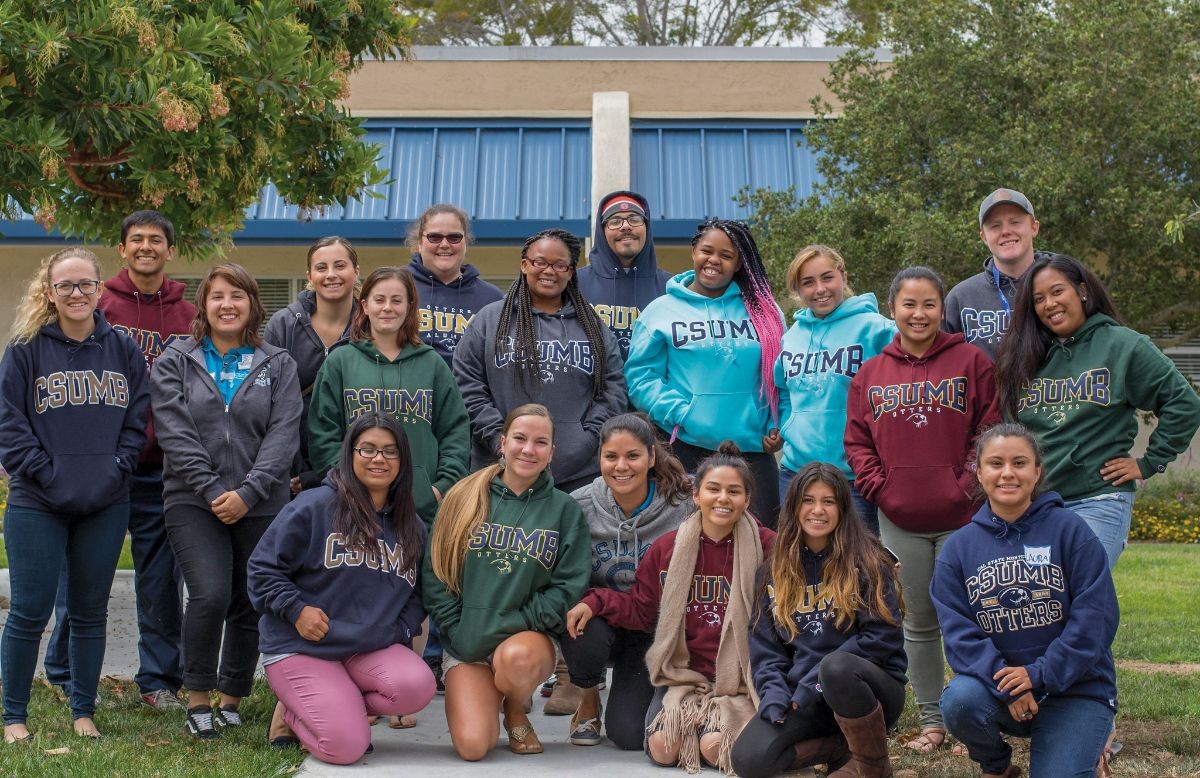 This group of Guardian Scholars (former foster youth) represent the diversity of the student body at CSUMB.