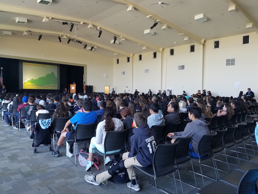 The yearly summit averages 1,400 seventh-graders in participation at CSUMB. Photo Credit: Sarah Norberg