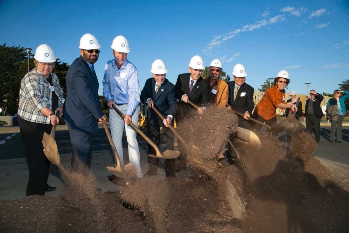 Ceremonial groundbreaking in 2013 for the Business Information Technology building
