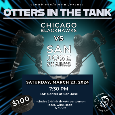 otters in the tank invite, hockey players facing off