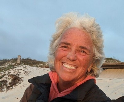 Debra Busman at the beach