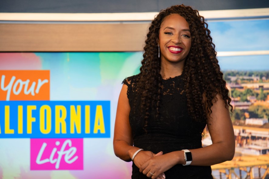 Desiree Sheppard on the set of TV Your California Life