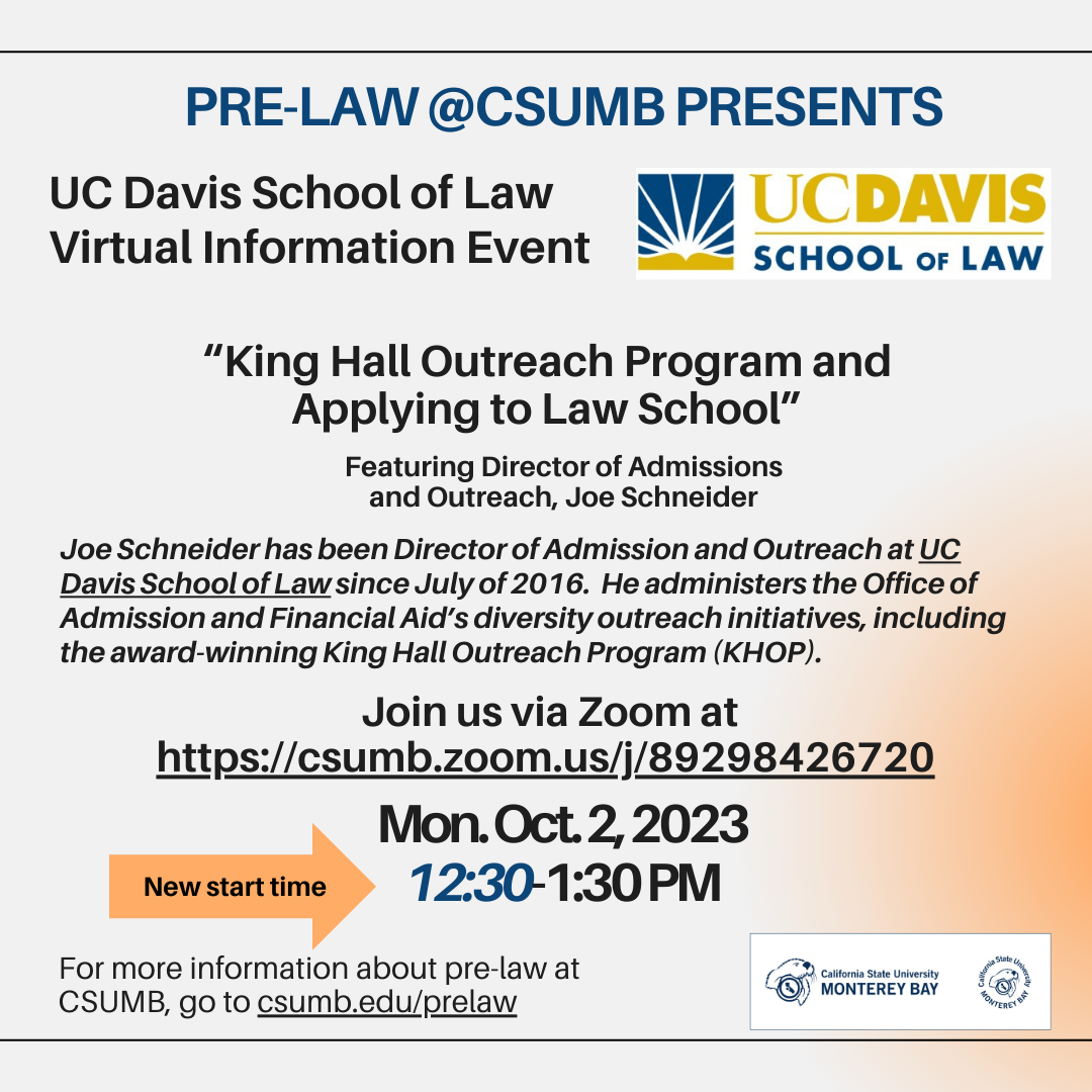 UC Davis Law School event revised