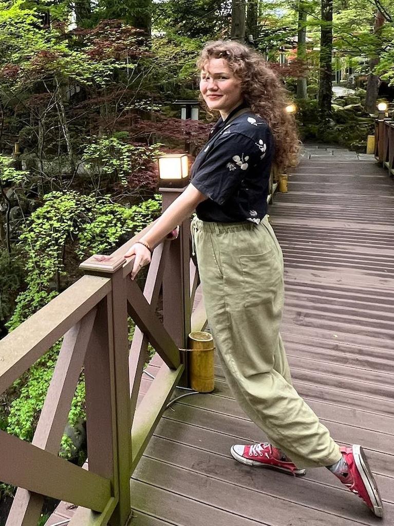 Closeup of Alyssa on Bridge