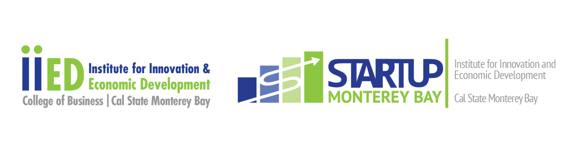Institute for Innovation and Economic Development and Startup Monterey Bay logos