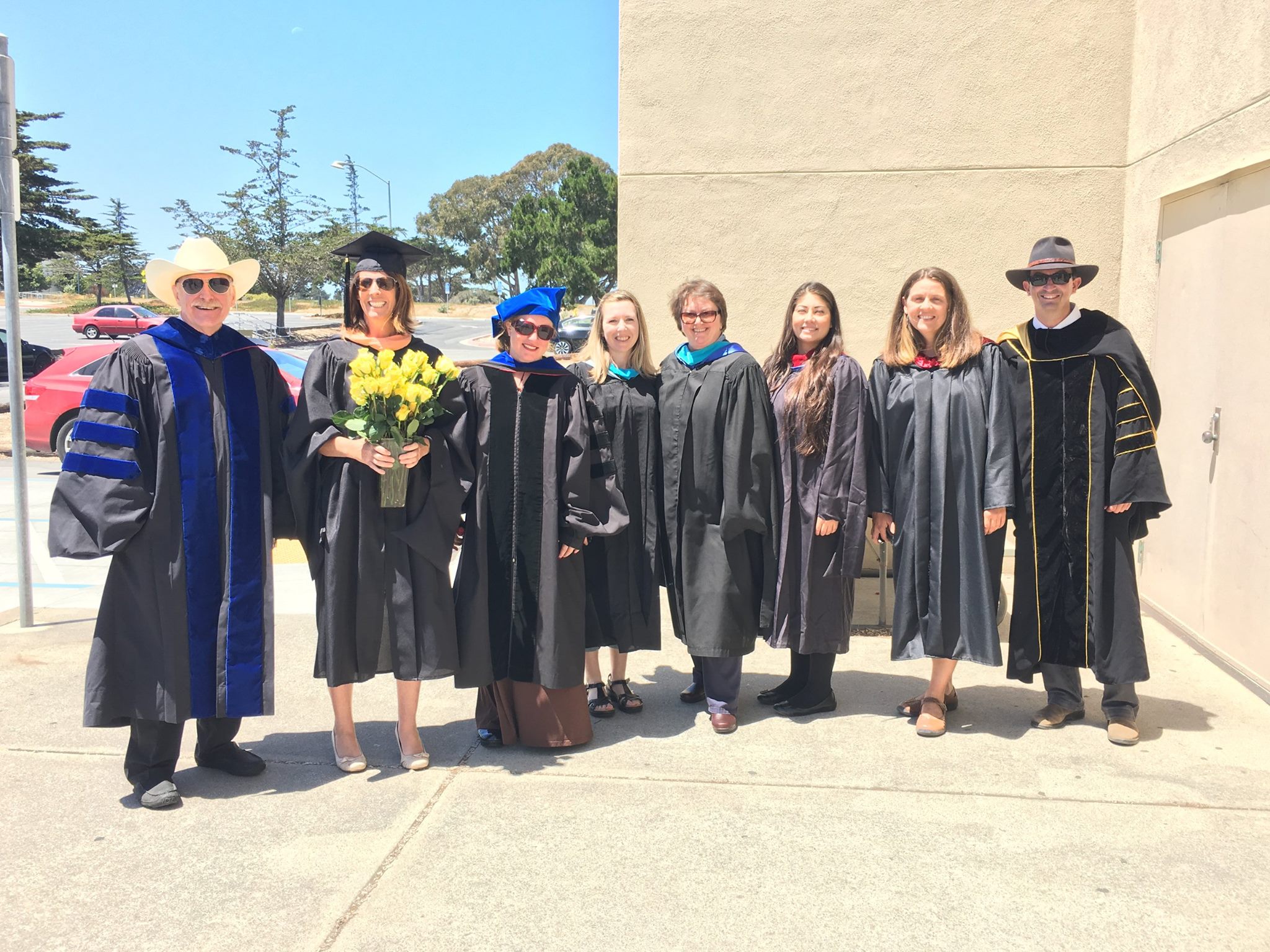 group of CHHS faculty before commencement ceremony
