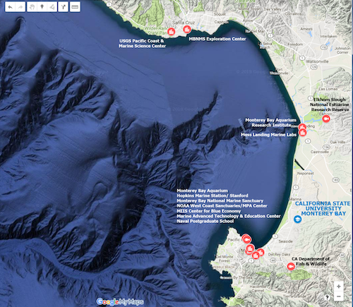 location map for csumb department of marine science