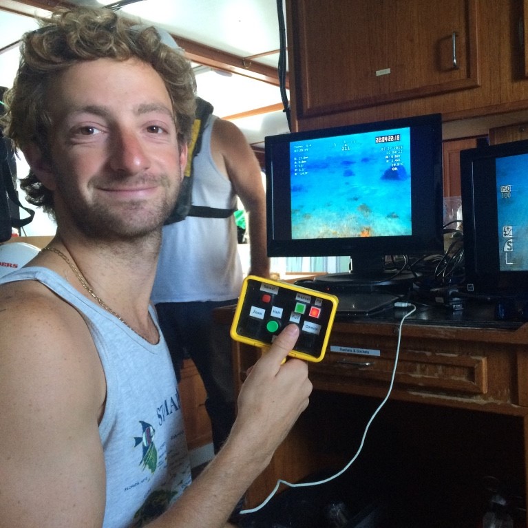 David participating in a seafloor mapping research project
