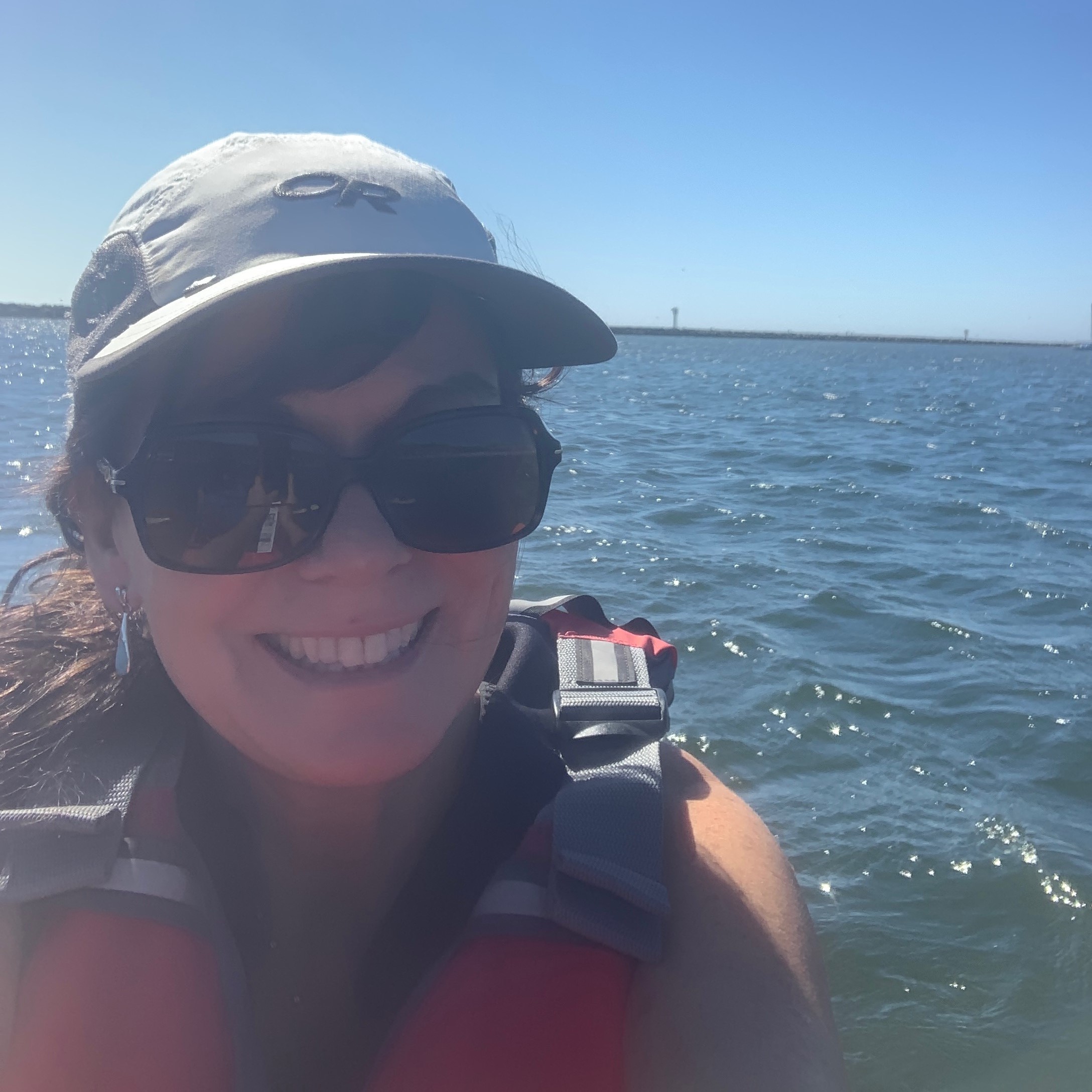 Natalie Zayas on a kayak