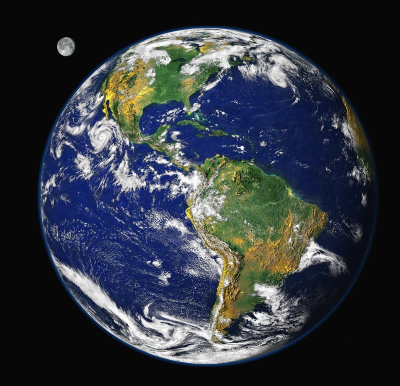 A picture of planet earth from space