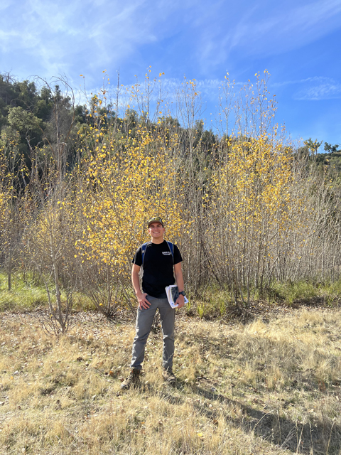 Michael standing in a field