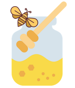 team24 logo a jar with honey and flying bee